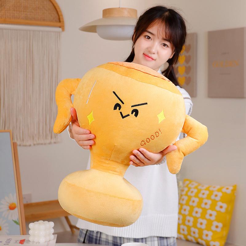 

Creative Cartoon Champion Trophy Plush for Company Events 10cm [0.06kg]