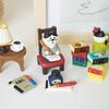 2025 Japan Zakka Cat Bookstore Scene Decoration Bookshelf Decoration Collectible Home Decor Resin Craft Toy Japan Ornaments