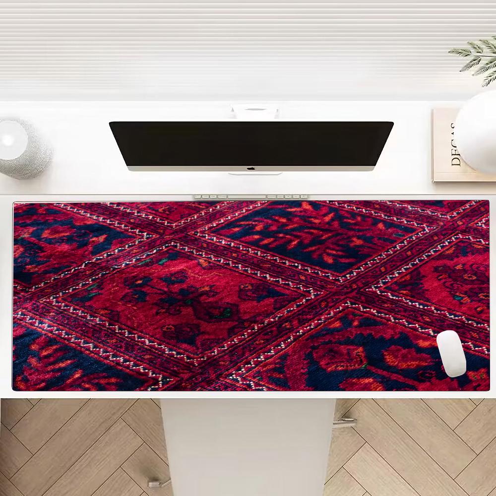 Iranian Carpet Mouse Pad Multiple Sizes Large Square Computer Office Game Table Mats Rubber Anti-slip Mousepads