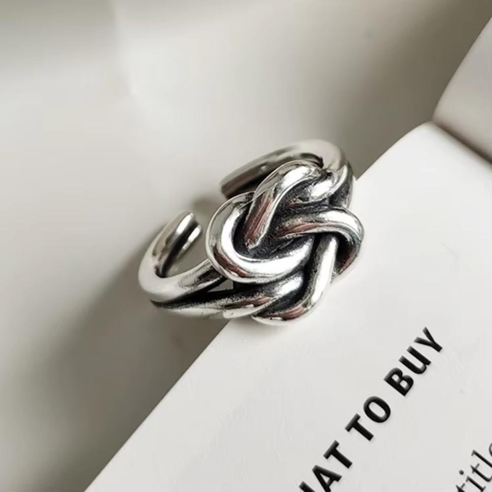 Fashion 925 Silver Tie a Knot Rings For Women Wedding Luxury Jewelry Accessories Items With