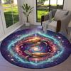 Star Animals Round Area Rug,Carpet Rug for Living Room Bedroom Sofa Playroom Decor,Non-slip Floor Mat