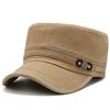 Men's Flat Top Hat Outdoor Casual Sun Hat for Hiking Travel