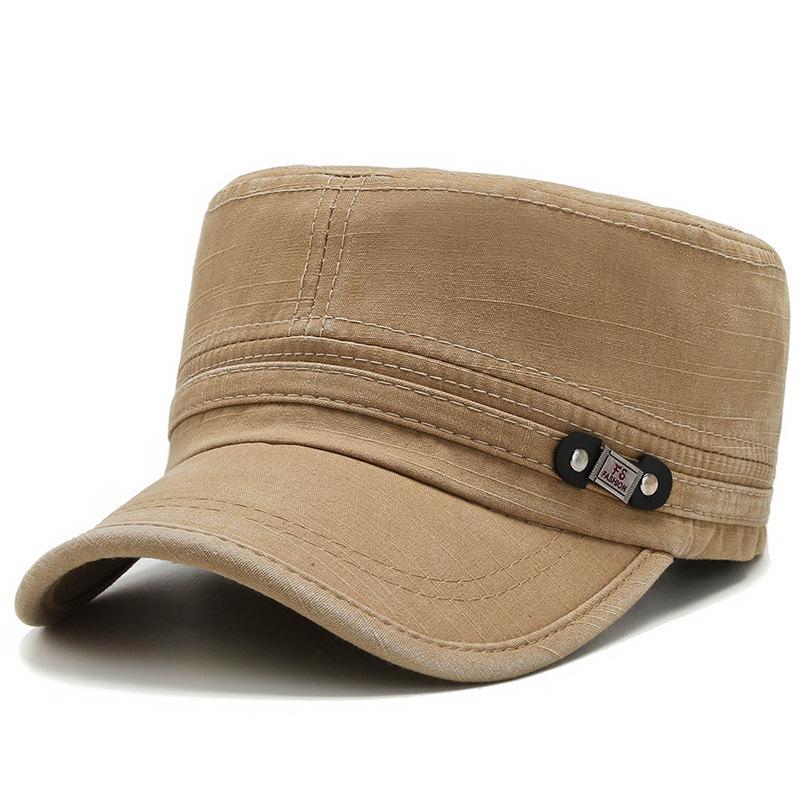 Men's Flat Top Hat Outdoor Casual Sun Hat for Hiking Travel