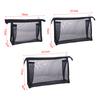 Large Capacity Transparent Cosmetic Bag Zipper Storage Toiletry Bag Fashion Mesh Makeup Bag  Unisex