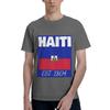 Haiti EST 1804 Independence Haitian Flag Merch 100 Cotton TShirt Mens Oversized T Shirts Men Crew Neck Short Sleeve S6XL