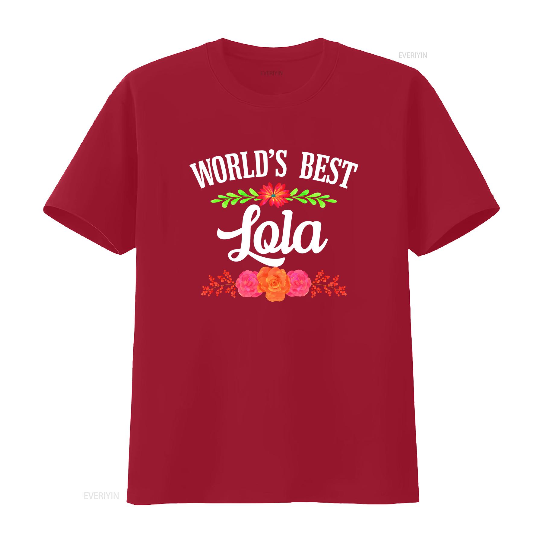 

Worlds Best Lola T Shirt Filipino Grandma vintage Washed Stylish streetwear fashion Casual Top For Everyday Wear Stretched S