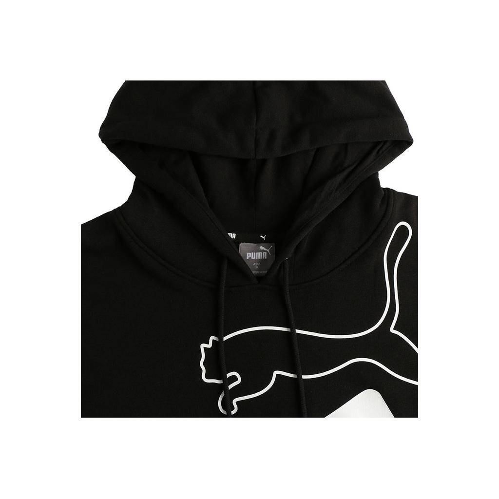 Puma Logo Casual Sports Knit Pullover Hoodie Men Hoodie Black 588667-01