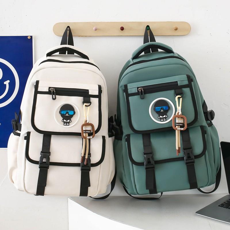 Large-capacity Schoolbag Male Junior High School Students Backpack Female 2024 New Casual Light Burden Reduction Computer Bag
