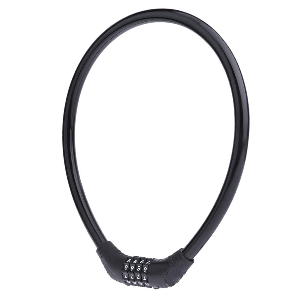 4 Digital Code Mountain Bike Combination Lock Portable Combination Code Padlock Wire Lock Locks for MTB Bike Motorcycle
