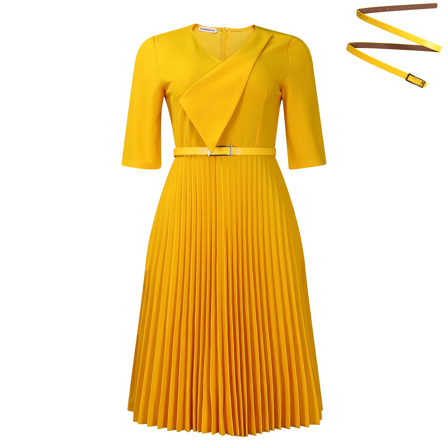 

Женское однотонное плиссированное платье с V-образным вырезом 2024 года — модный дизайн в африканском стиле XXXL