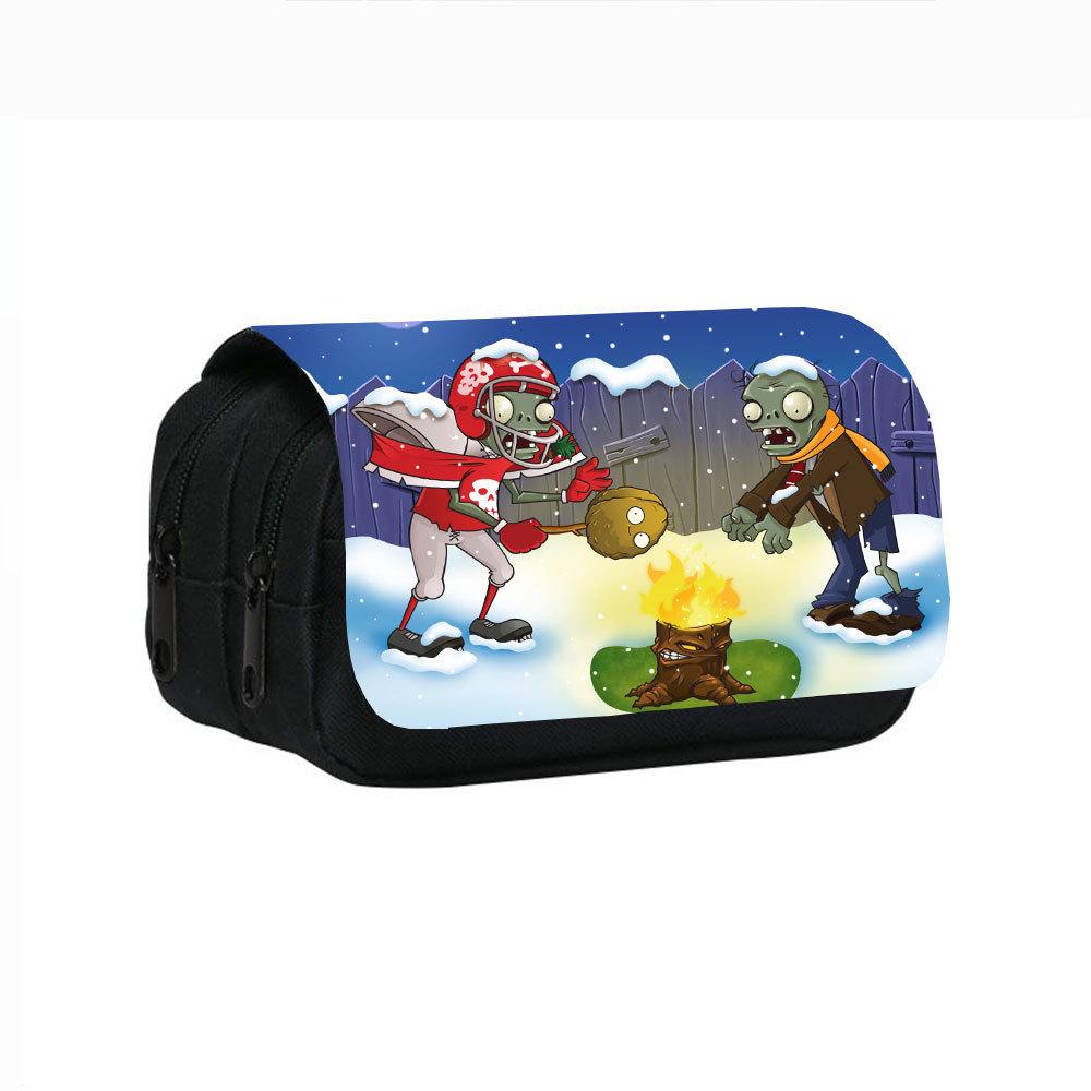 Plants Vs. Zombies Double-Layer Pencil Case for Students