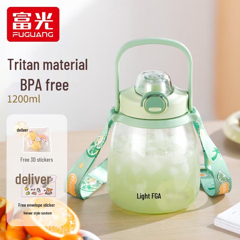 Fuguang Tritan Large Capacity Water Bottle with Straw