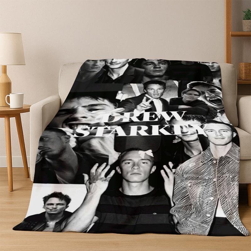 Drew Starkey Rafe Cameron Flannel Blanket Soft Warm Blanket Throw Blanket for Bedroom Living Room Bed Travel Picnic Gift Kid