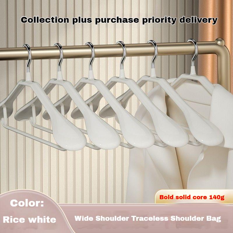 Curved non-slip thick broad shoulder hangers
