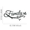 1ks nástěnná dekorace s kovovým nápisem Family Cursive Word (Černá) Ložnice/obývací pokoj/domácí dekorace Nástěnná dekorace Kovový nástěnný závěs