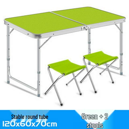 Portable Aluminum Alloy Folding Table and Chair Set for Outdoor Camping and Street Stalls