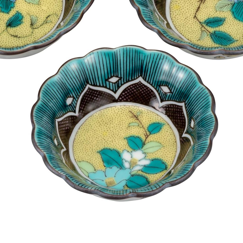 Sada malých misek Kutani Ware Iwataya Yoshidaya Soka "Kutani Ware" (Ne. 2.5) K8-193