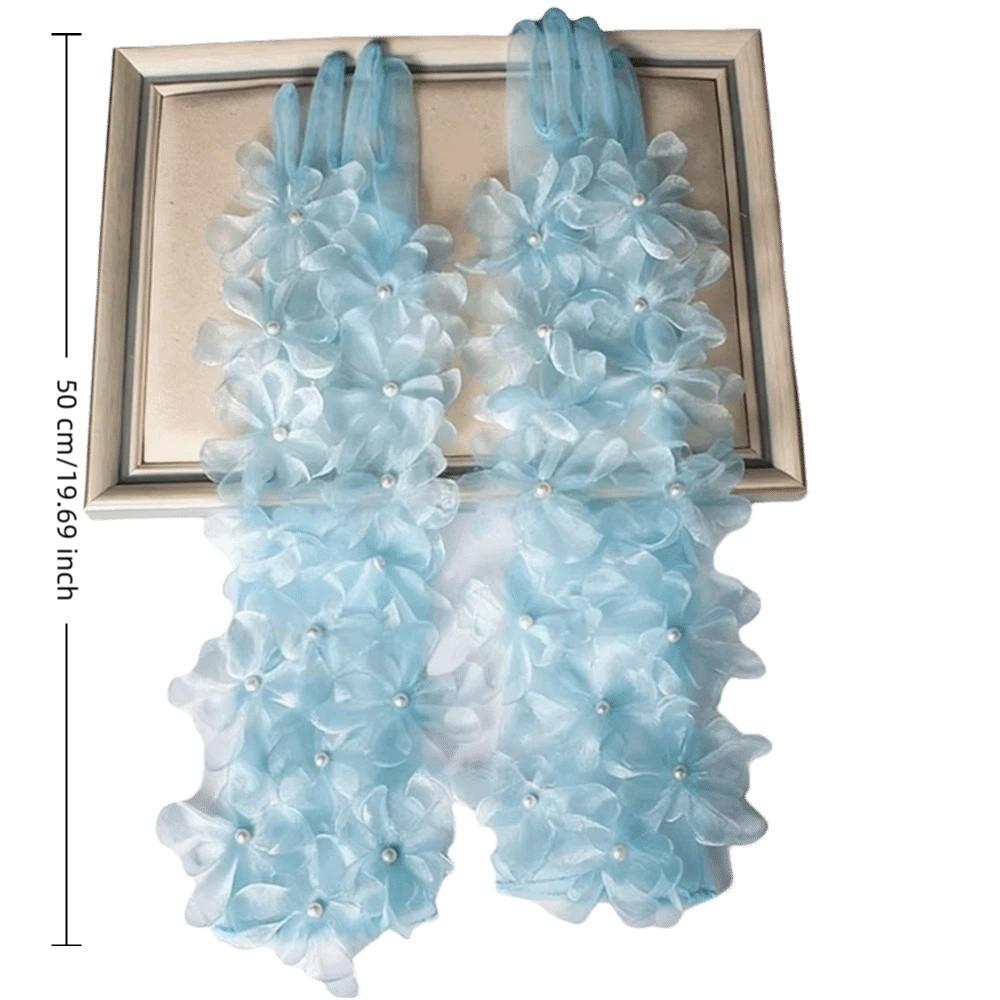 Pearl Long Gloves Elegant Bridal Gown Accessories  Travel Photography
