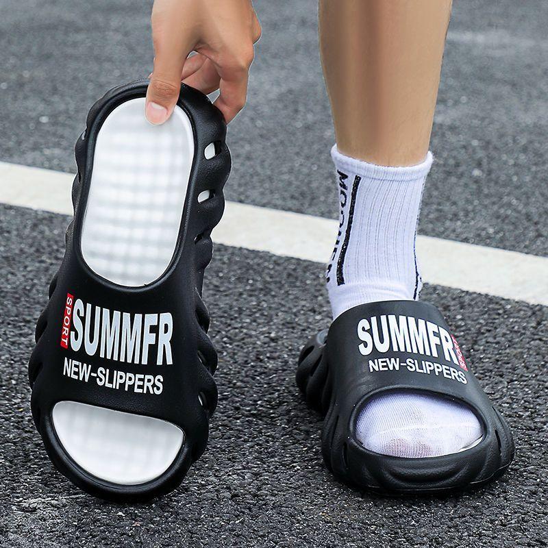 Beach Sandals Men's Slippers Summer Non-Slip Soft Sole Indoor Home Durable Slide Slippers