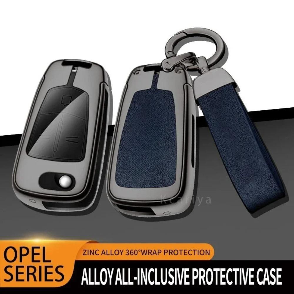Auto TPU Zinklegierung Schlüsselhülle Tasche für Opel OPC Line Insignia Astra Vectra Combo Corsa D Mokka Zafira Autoschlüsselanhänger Metallschlüsselhülle