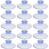 15 Pcs 0.8 Inch Suction Cups, 20mm Glass Suction Pads, Clear PVC Plastic Sucker Pads Without Hook, Super Strong Suction Power Holder for Glass