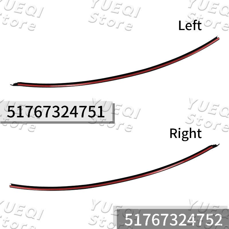 51767324751 51767324752 Car Rear Door B-pillar Left/Right Sealing Strip Waterproof Strip Parts For BMW X5 F15 X5M X6 F16 X6M F86