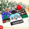 Cross-border Christmas decoration supplies cuffed knitted hat with ball LED light Santa Claus luminous hat for adults and children