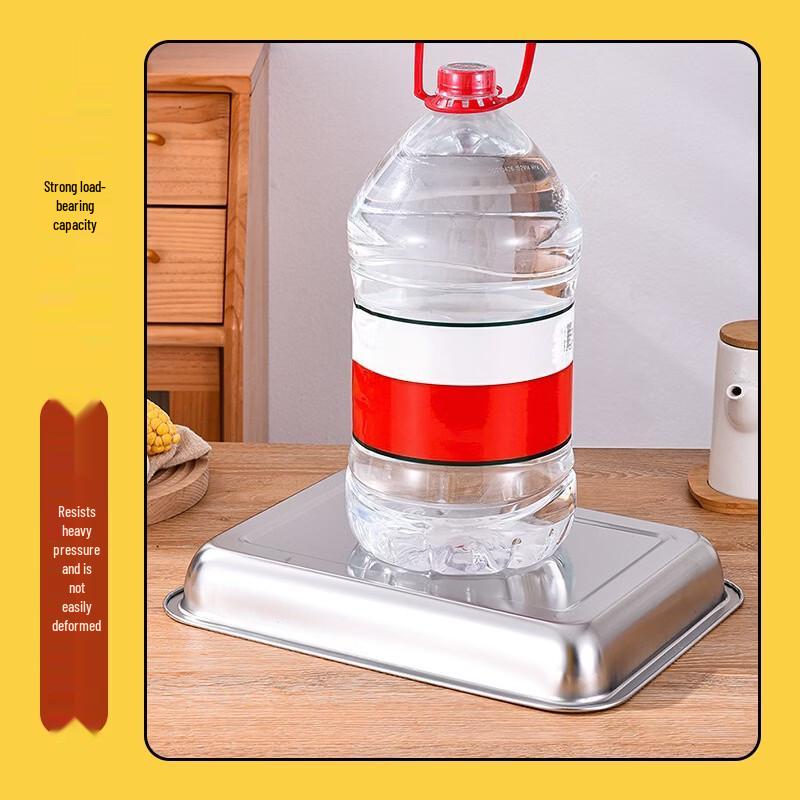 Stainless Steel Deep Rectangular Serving Tray