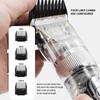 High-Power Transparent Hair Clipper with Base, Ceramic Blade Electric Clipper