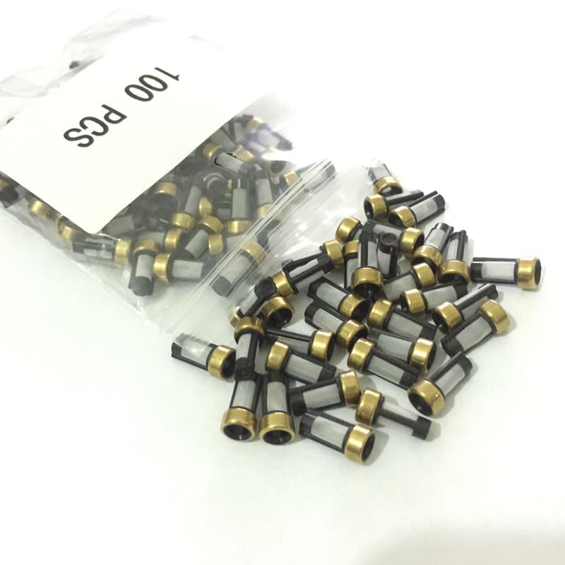 100pcs Universal Fuel Injector Micro Filter 12*6*3mm Basket Filter Fuel Injector Filter for Bosch Fuel Injectors