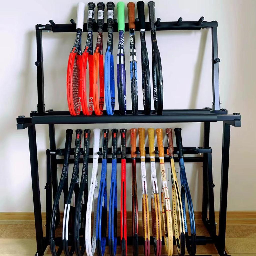 Wall-Mounted Racket Display: Badminton and Tennis Storage Hook