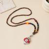 Ethnic Style Wood Necklace & Prayer Beads - Unisex Versatile Chicken Wing Wood Sweater Chain