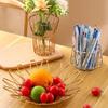 Foldable Fruit Bowl Large Capacity Foldable Creative Fruit Basket Scalable Iron Wire Basket Desktop Storage Hollow Basket
