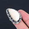 Natural Scolecite Gemstone Stackable White Ring Size 7 925 Sterling Silver