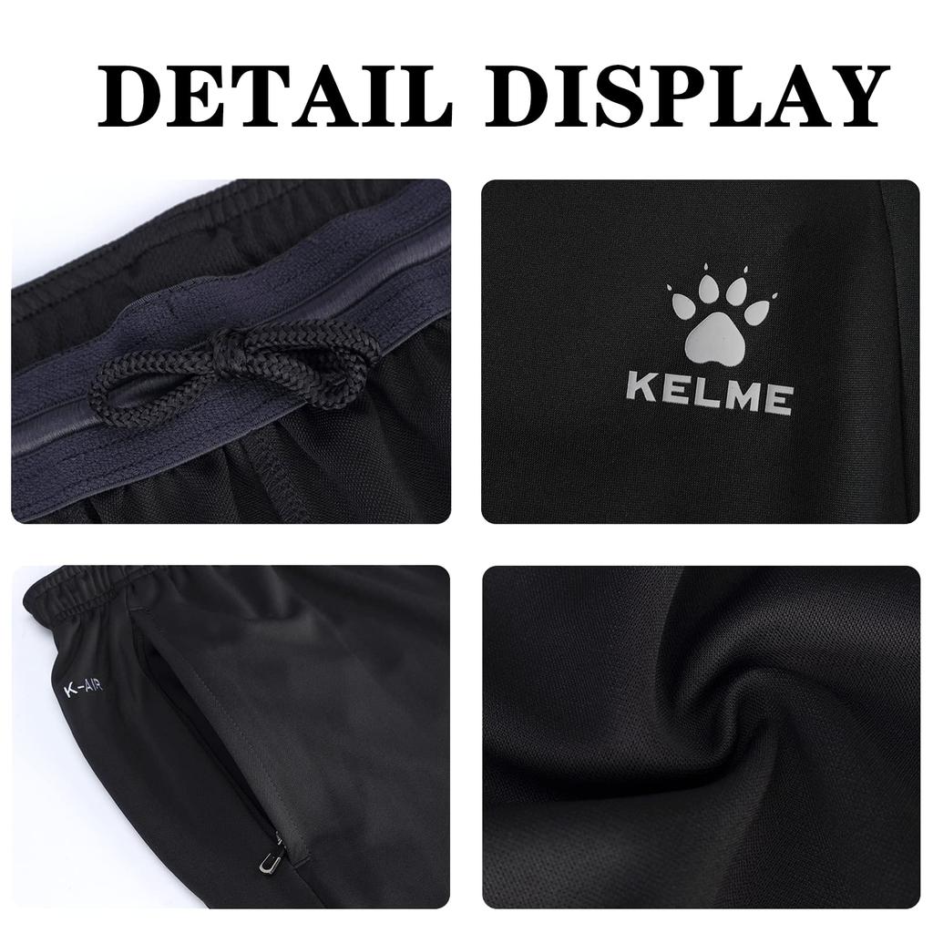 Kelme Men's Active Jogger Pants, Slim Fit, Sweatpants for Running and Training, Fitness (Deep Blue, Size L)