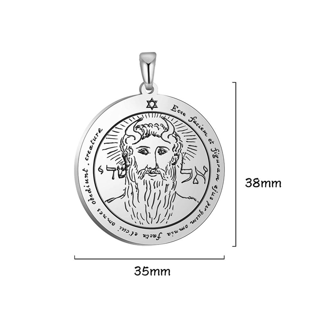 Dawapara Salomon Anhänger Pentagramm der Sonne Amulett Anhänger für Halsketten Edelstahl Schmuck Talisman Zubehör