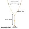 Gold Sun Charm Y-drop Necklace with Crystal Accents