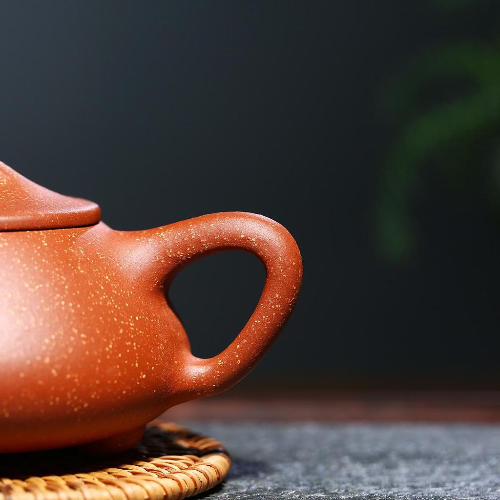 Yixing Zisha Dragon Blood Sand Shi Piao Teapot Handmade Set by Famous Artist