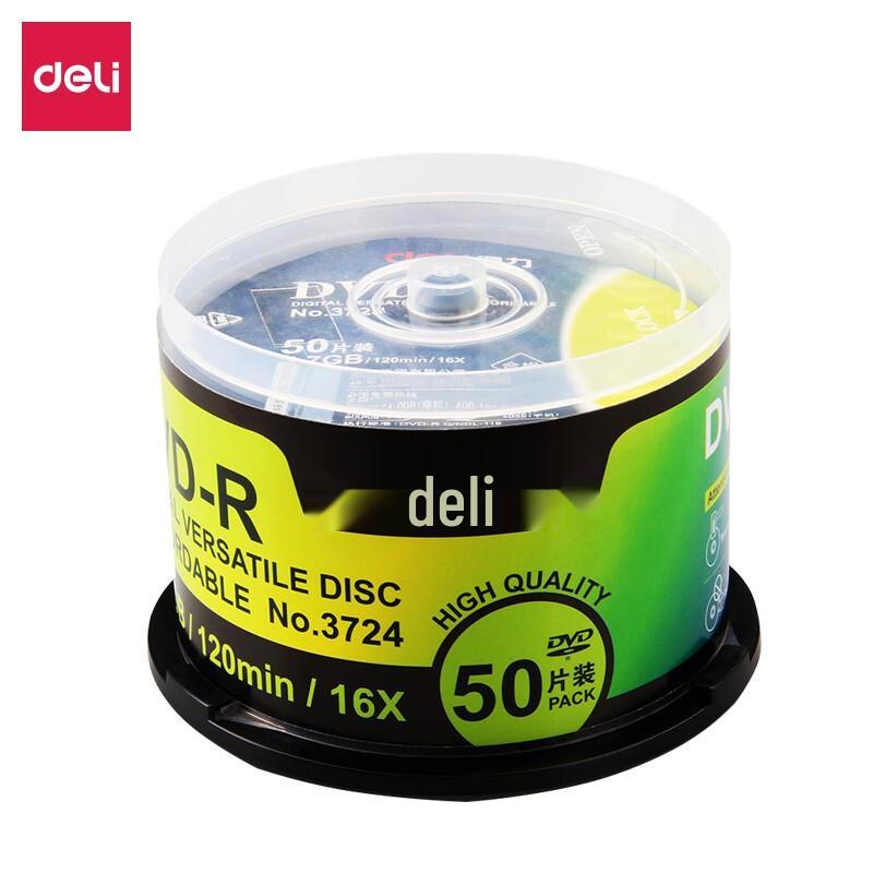 Deli 3724 4.7GB Blank DVD-R Discs