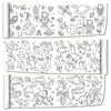 90cm Animal Canvas Children's Drawing Roll DIY Coloring Paper Roll Color Filling Graffiti Paper-cut Painting Educational School