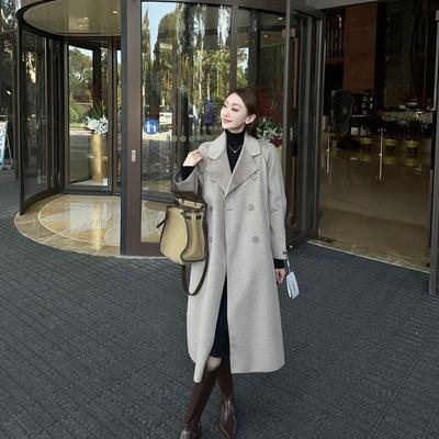 Cappotto alla moda in stile coreano da donna con pile per autunno e inverno