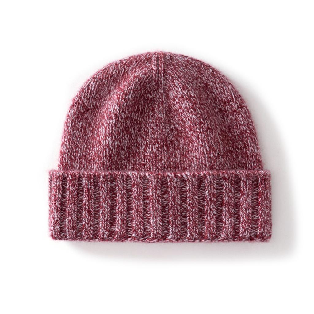 Autumn and Winter New Cashmere Cold Hat Thick Strip Men's and Women's Knitted Flanged Beanie Soft Warm Ski Hat