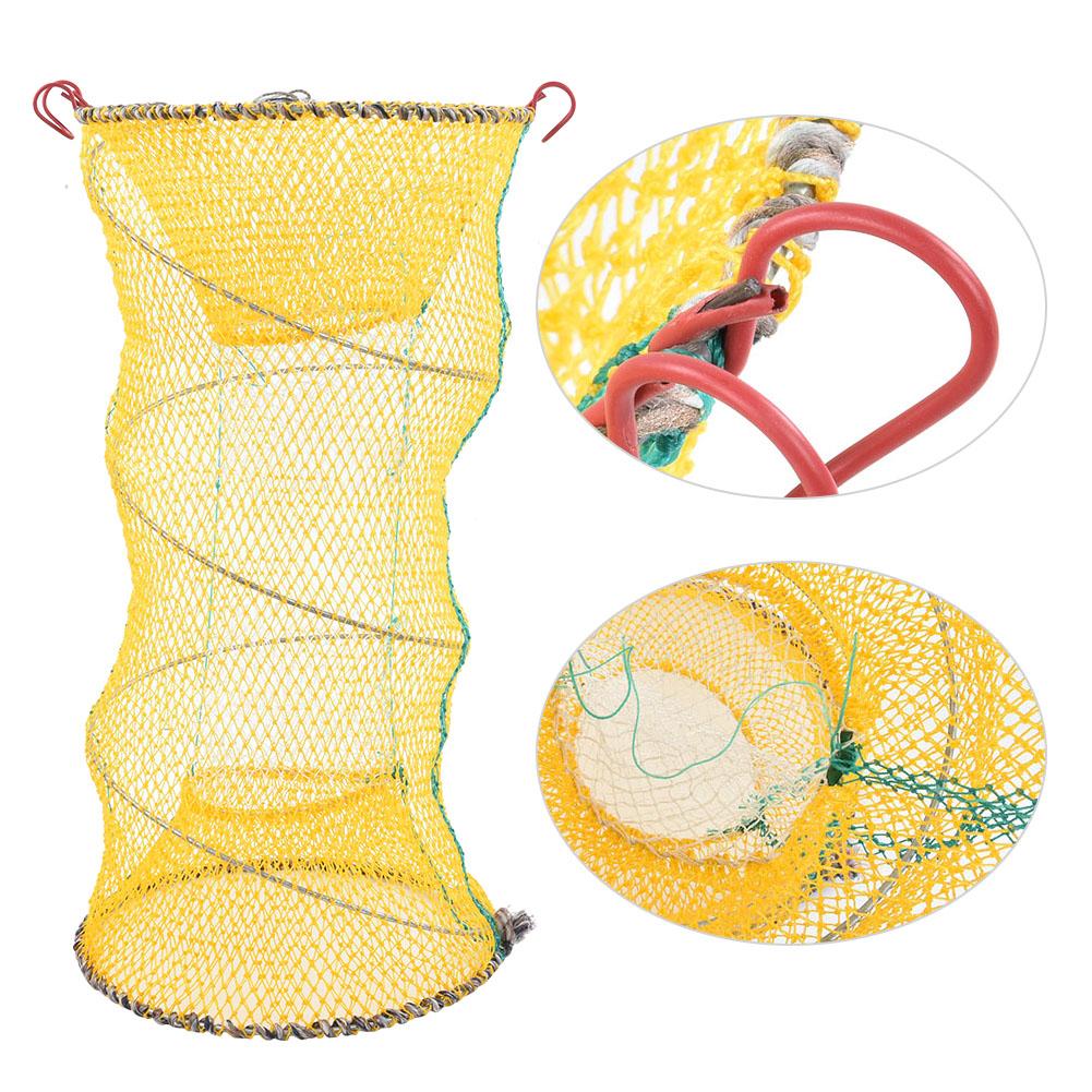 Portable Folding Fishing Net Bait Shrimp Cage Crab Lobster Trap Lures Nets