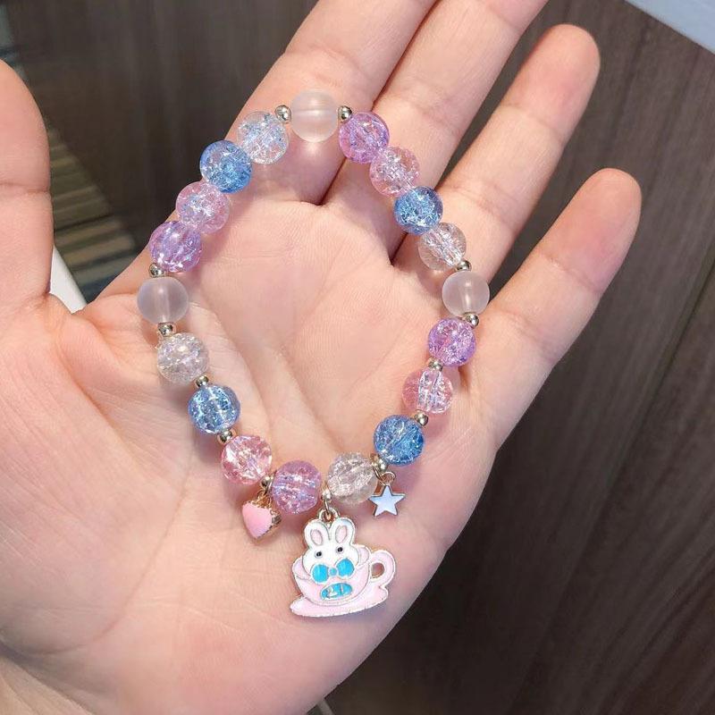 Crystal Bracelet Alloy Colored Beaded Bracelet Student Friendship Fashion Bracelet Bead Glass Hot Selling New Cartoon
