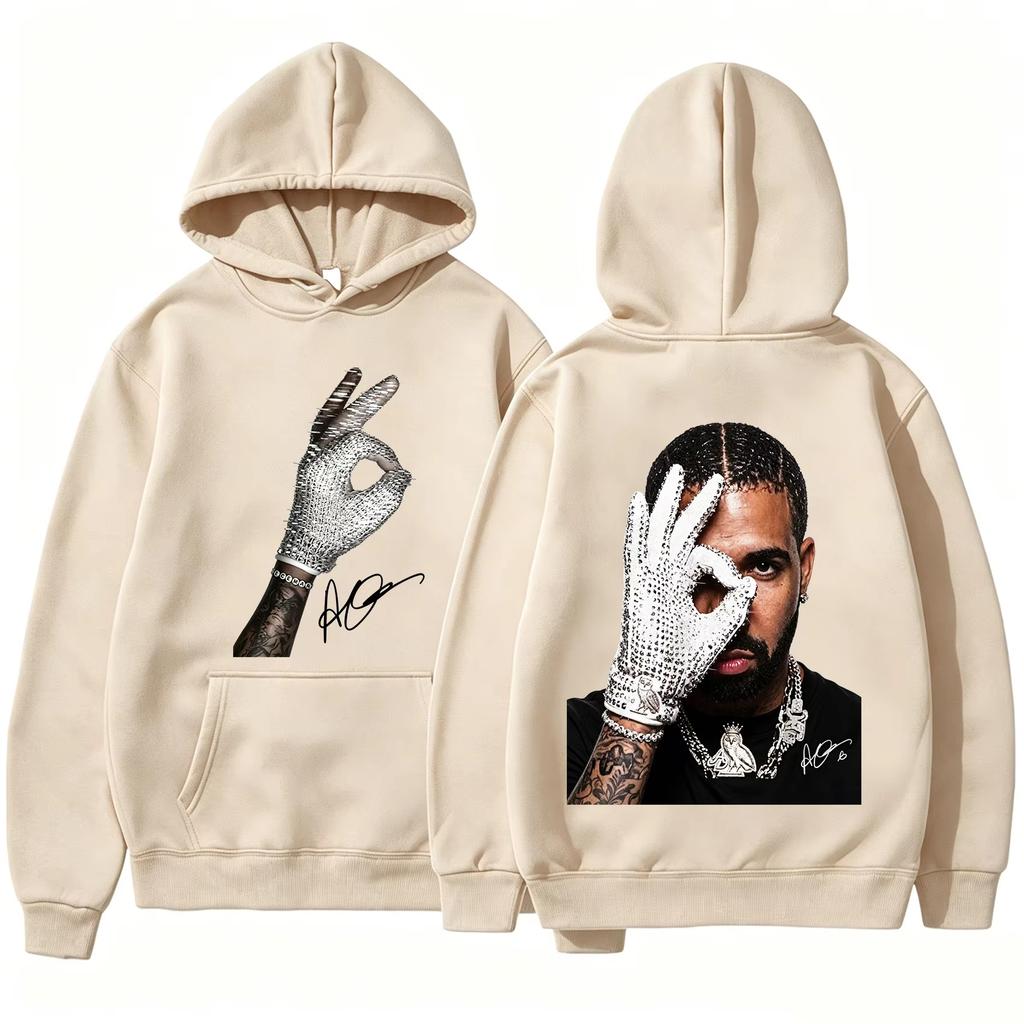 Hot Sale Drake ICEMAN Concert Hoodie Hip Hop Rap Singer Double Sided Printed Unisex Long Sleeve Fashion Soft Sweatshirt Loose Cozy and Versatile