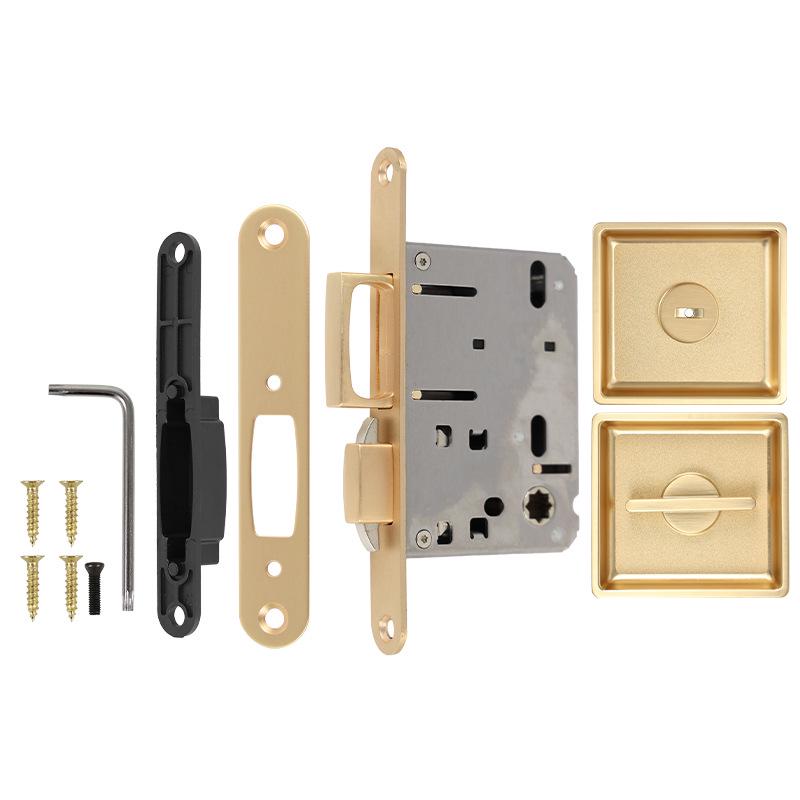 Concealed Privacy Pocket Door Lock with Knob for Sliding Doors