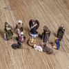 Christian Religious Gifts 11 Pcs Christmas Nativity Scene Set, Resin Mini Figurines Tabletop Decor, Indoor Creche Display Holy Family Angel