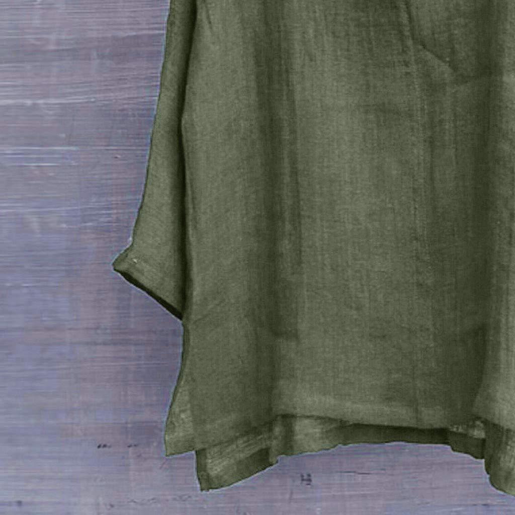 Men's And Women's Fashion Matching Cotton-Linen Solid Color Casual Loose V-Neck Long-Sleeved Shirt T-Shirt Top