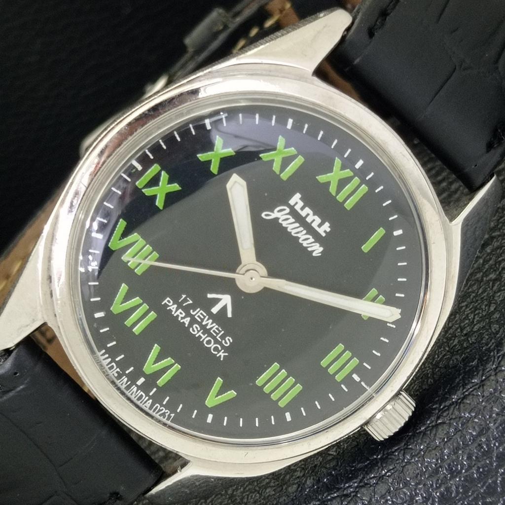 

HMT JAWAN VINTAGE HAND-WINDING INDIAN MENS BLACK COLOR DIAL WATCH a700290-5 R202-a700290