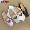 Fashion Fashion Silk Women Mary Janes Flats Shoes Soft Female Shallow Footwear Butterfly-Knot Ladies Flats Slip On Shoes new